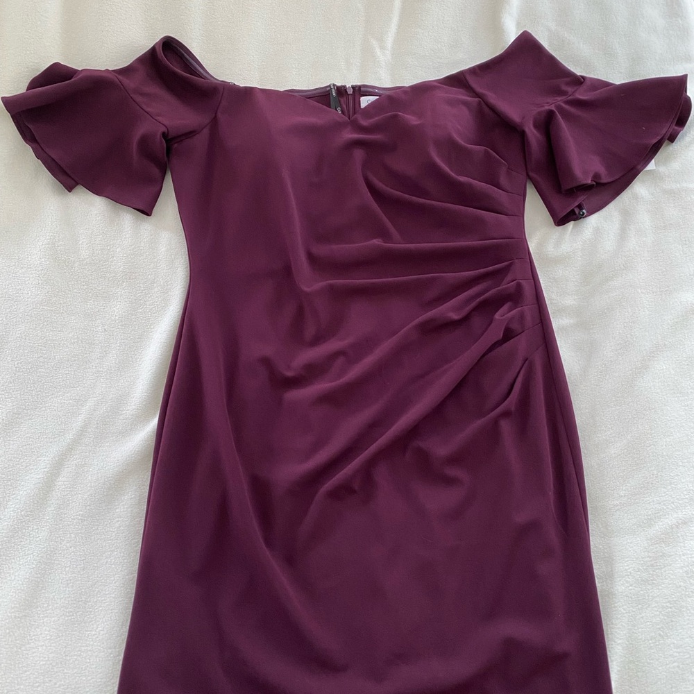 Size 16-Calvin Klein Deep Purple/Eggplant Dress - Picture 4 of 7